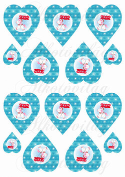 Unikornisos szívek 2022-es évszámmal KICSIBEN