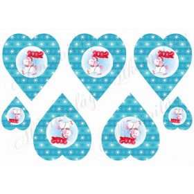 Unikornisos szívek 2022-es évszámmal