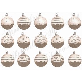 Vintage karácsonyi gömbök - 15db