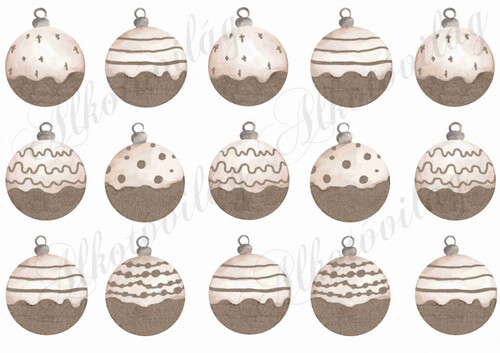 Vintage karácsonyi gömbök - 15db