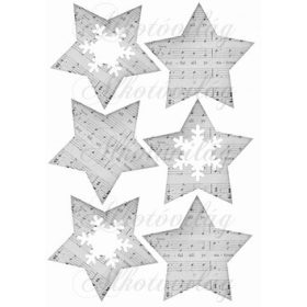 Kottás csillagok szürke alapon