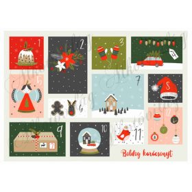   Adventi naptár különböző méretű számos kártyákkal - NAGYBAN - 1. rész