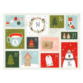  Adventi naptár különböző méretű számos kártyákkal - NAGYBAN - 2. rész