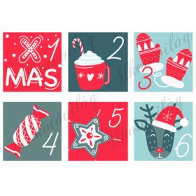 Adventi naptár szürke-piros-zöld NAGYBAN - 1. rész