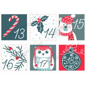 Adventi naptár szürke-piros-zöld NAGYBAN - 3. rész