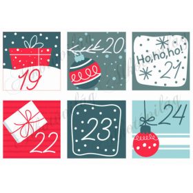 Adventi naptár szürke-piros-zöld NAGYBAN - 4. rész