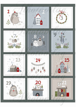 Adventi naptár sünivel és csigákkal - KÖZEPES MÉRETBEN - 1.rész