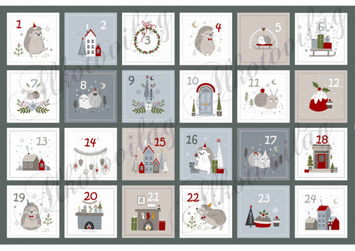 Adventi naptár sünivel és csigákkal