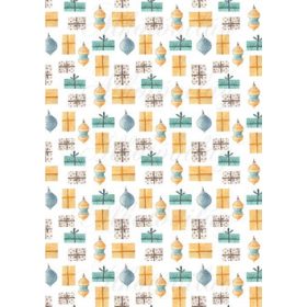   Kézzel festett skandináv szett zöldes-sárgás színben - Ajándékcsomagok és karácsonyfadíszek