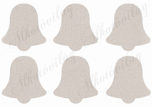 Szövet textúrájú harangok üresen