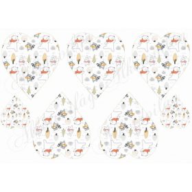   Kézzel rajzolt cuki erdőlakók szett - JEGESMACI, NYUSZI, MOSÓMACI, FÁK SZÍVEKBEN