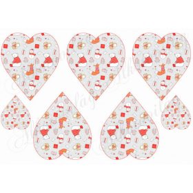   Kézzel rajzolt cuki erdőlakók szett - JEGESMACI, RÓKA, HÓEMBER SZÍVEKBEN