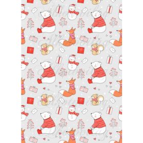   Kézzel rajzolt cuki erdőlakók szett - JEGESMACI, RÓKA, HÓEMBER