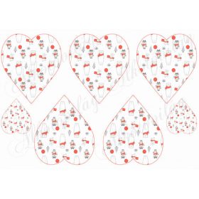   Kézzel rajzolt cuki erdőlakók szett - JEGESMACI, SZARVAS LUFIVAL, NYUSZI SZÍVEKBEN