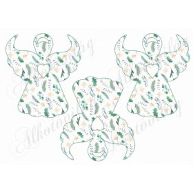   Angyal sziluettek magyal és más leveles mintákkal - NAGYBAN