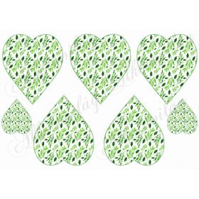 Zöld levelek és magyal ágak szívekben