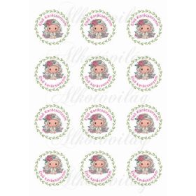   Angyalkák rózsákkal, első karácsonyom felirattal KICSIBEN