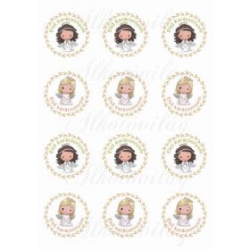   Szőke és barna angyalkák - ELSŐ KARÁCSONYOM felirattal KICSIBEN