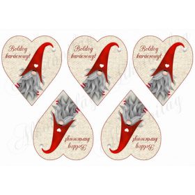 Manós szív drapp alapon kisebben, keretben