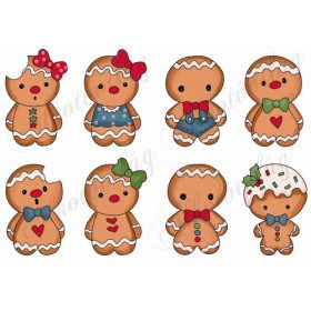 Tüneményes mézeskalács babák - 8 cm