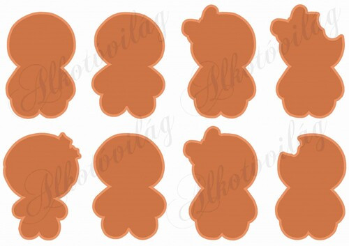 Tüneményes mézeskalács babák szájjal - HÁTTÉR ÁRNYÉKKAL HÁTULJA