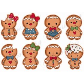   Tüneményes mézeskalács babák szájjal - HÁTTÉR ÁRNYÉKKAL