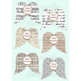 Angyalszárnyak - Áldott ünnekepet felirattal