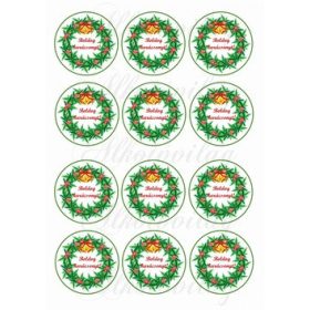   FENYŐÁGAS KOSZORÚ “BOLDOG KARÁCSONYT” FELIRATTAL - KICSIBEN