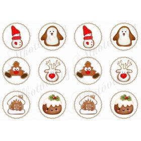   Nagyon cuki mézeskalács figurák barna-piros árnyalatokban