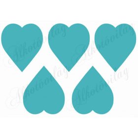   Karácsonyi mintás készlet kék-barna színekben - SZARVASOS SZÍVEK HÁTULJA