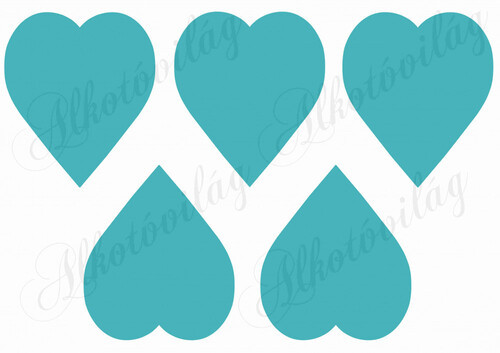 Karácsonyi mintás készlet kék-barna színekben - SZARVASOS SZÍVEK HÁTULJA