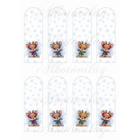 Könyvjelzők hópelyhekkel, cuki szarvasokkal - KICSIBEN