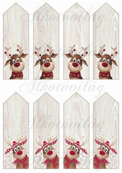 Cuki rénis fa alapú könyvjelzők