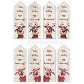 Cuki rénis fa alapú könyvjelzők FELIRATTAL