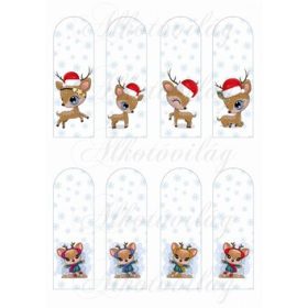   Könyvjelzők hópelyhekkel és kétféle cuki szarvasokkal - KICSIBEN