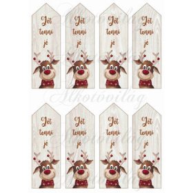   Cuki rénis fa alapú könyvjelzők - JÓT TENNI JÓ felirattal