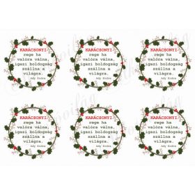 Karácsonyi magyal koszorúk - KARÁCSONYI REGE idézettel