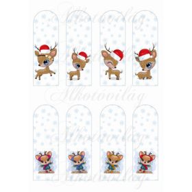   Könyvjelzők hópelyhekkel és kétféle cuki szarvasokkal - KICSIBEN