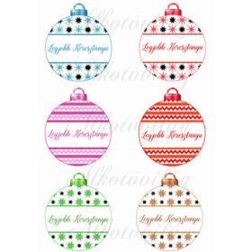 Karácsonyfa gömbök Legjobb KERESZTANYU feliratokkal