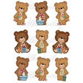 Karácsonyi cuki mackók 9 cm