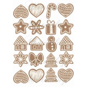 Mézeskalácsok vegyesen 2 kávébarnában kb 5 cm