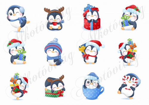 Tüneményes karácsonyi pingvinek