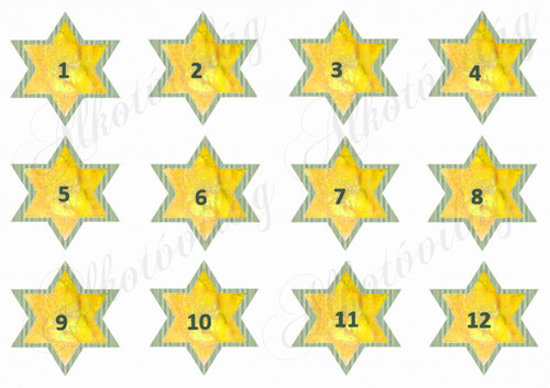 Sárga csillag adventi számok - 1. RÉSZ