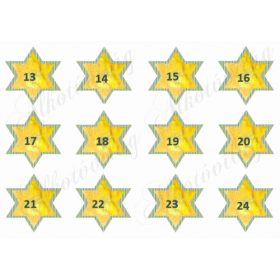 Sárga csillag adventi számok - 2. RÉSZ