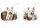 Westie kutyusok karácsonyi díszekkel - kb. 12x11 cm