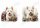 Westie kutyusok karácsonyi díszekkel 2- kb. 12x11 cm