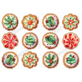 Mézeskalács sütik színes díszekkel