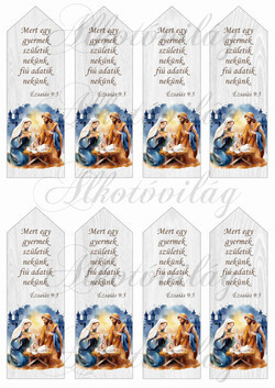 Betlehemes könyvjelző bibliai idézettel - 13 x 4,3 cm