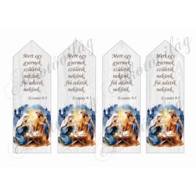 Betlehemes könyvjelző bibliai idézettel - 16,5 x 5,5 cm