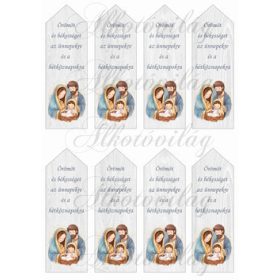   Betlehemes könyvjelző örömöt és békességet felirattal - 13 x 4,3 cm